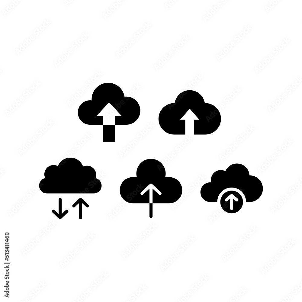 Upload Icon Set Vector Symbol Design Illustration Upload Icon Set Vector Symbol Design Illustration