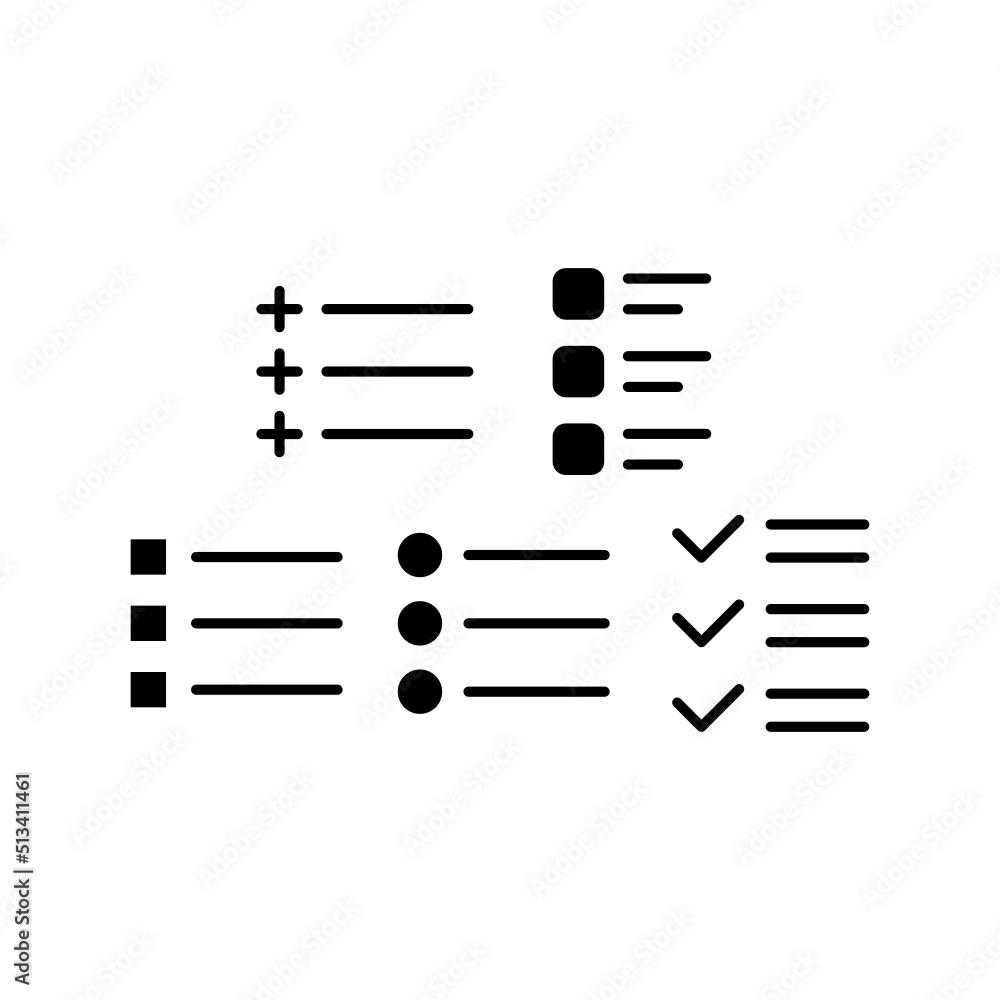 Checklist Icon Set Vector Symbol Design Illustration Checklist Icon Set Vector Symbol Design Illustration