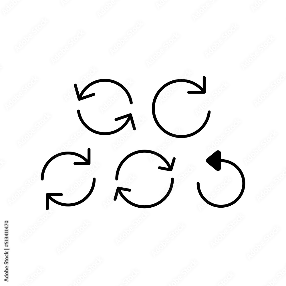 Refresh Icon Set Vector Symbol Design Illustration Refresh Icon Set Vector Symbol Design Illustration