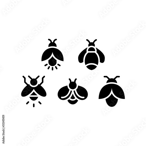 Firefly Icon Set Vector Symbol Design Illustration