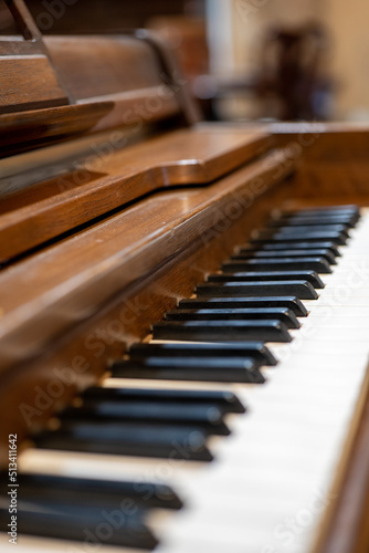Piano Keys on an Antique Piano