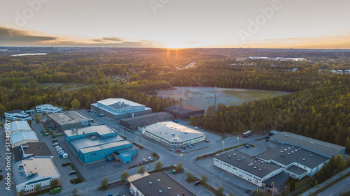 Canvas Print Drohnenbilder der Stadt Stockholm in Schweden.