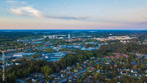 Canvas Print Drohnenbilder der Stadt Stockholm in Schweden.
