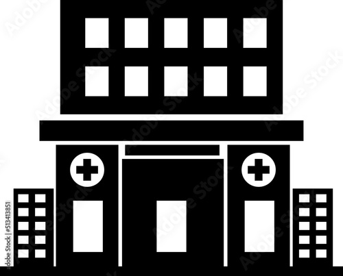 Hospital building vector icon. ambulance illustration symbol or logo 2.eps