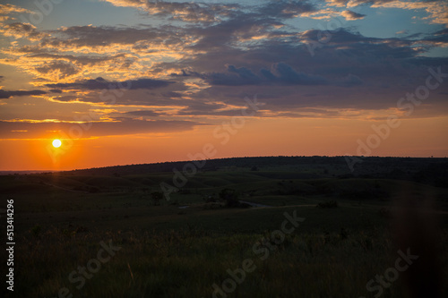 sunset in the mountains