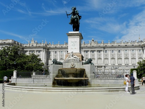 Madrid, Spain, Royal Palace, Philip IV Monument