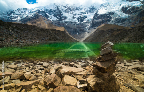 Laguna de humantay en el Nevado de Salkantay