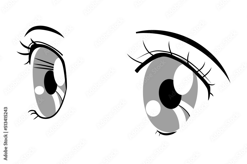 cute cartoon eyes Collection of cartoon eyes with a variety of emotions