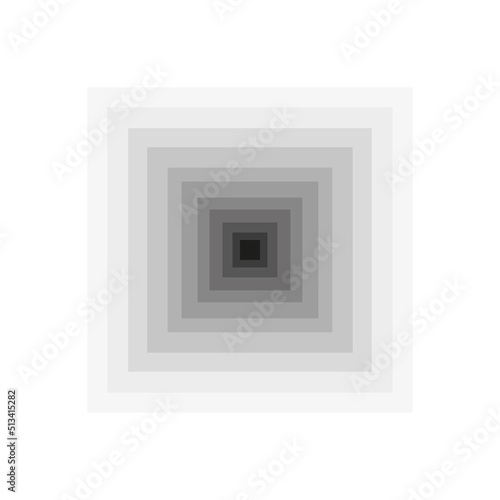 Black square gradient. Digital space. Geometric element. Vector illustration. stock image.