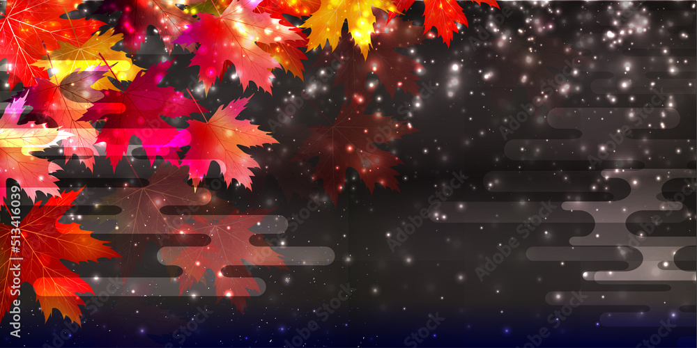 Obraz premium 紅葉 もみじ 秋 背景