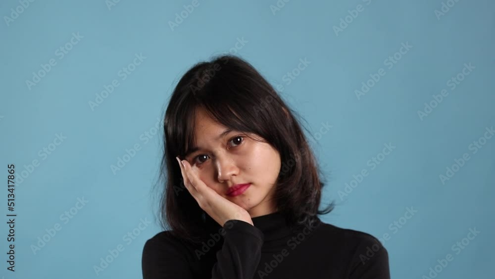 cute woman doesnt know what to do