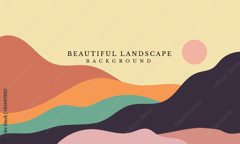 Abstract mountain contemporary aesthetic backgrounds landscapes.