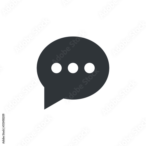 bubble chat icon vector. chat icon vector illustration