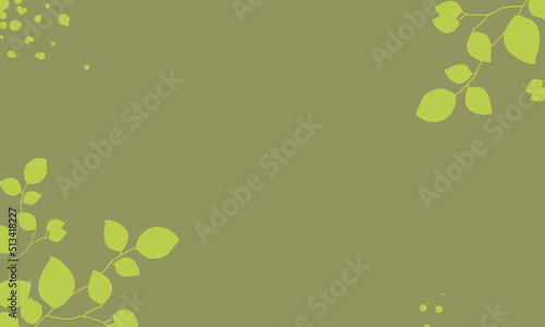 background with leaves and small circles