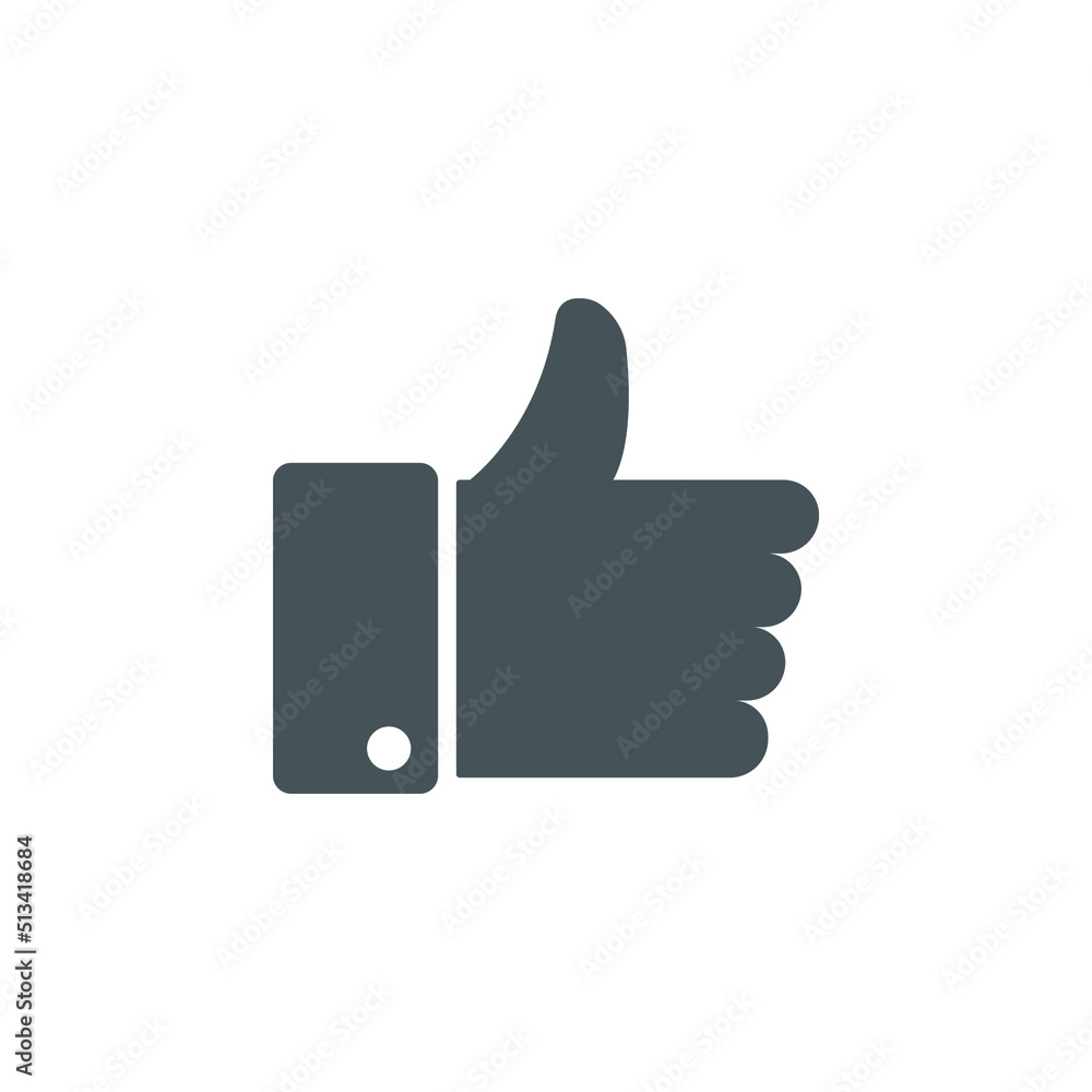 thumbs up icon vector. like icon vector illustration thumbs up icon vector. like icon vector illustration