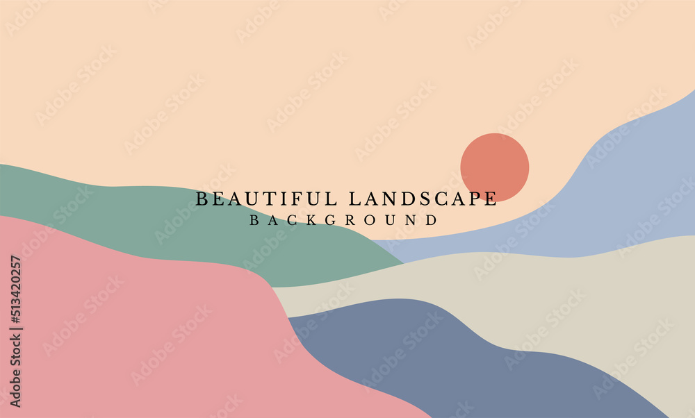 Abstract mountain contemporary aesthetic backgrounds landscapes.