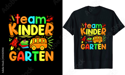 Team kindergarten t shirt design