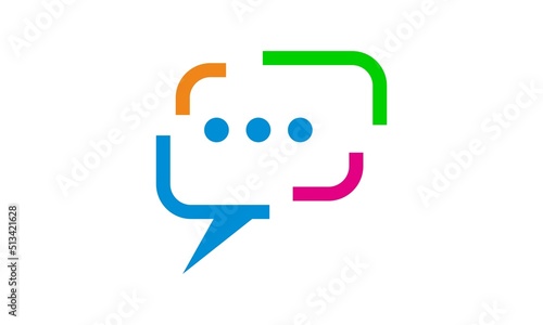 simple chat logo