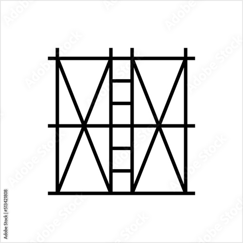 Scaffolding Icon, Scaffold, Staging, Temporary Structure For Workers