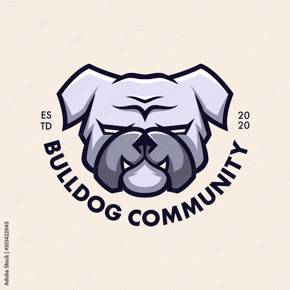 Fototapeta premium minimalist simple bulldog logo design