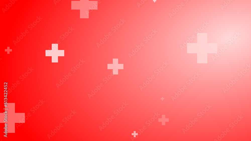 Fototapeta premium Medical health red cross pattern healthcare background.