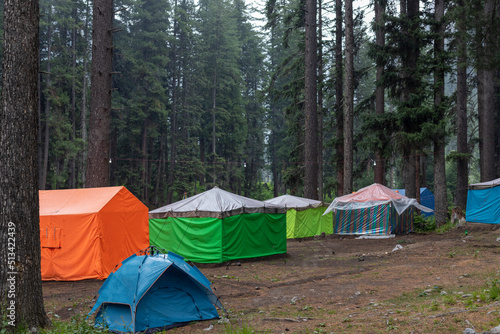 Khyber Pakhtunkhwa tent camping holiday destination in the forest