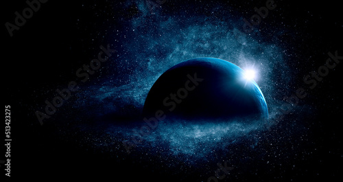 Fototapeta Naklejka Na Ścianę i Meble -  Image of outer space. . Mixed media