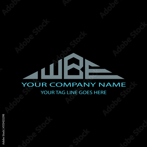 WBE letter logo creative design with vector graphic photo