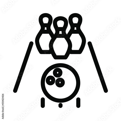 Illustration Vector Graphic of Bowling icon template