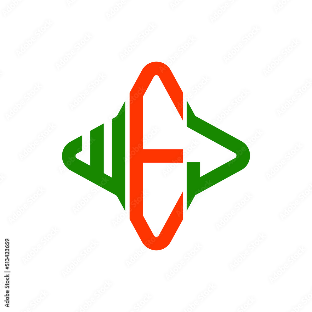 WEJ letter logo creative design with vector graphic - obrazy, fototapety, plakaty 