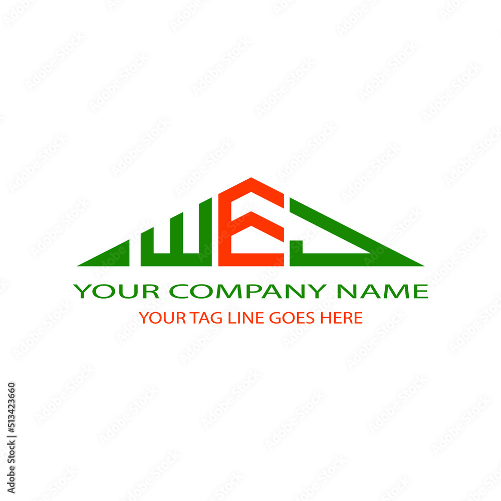 WEJ letter logo creative design with vector graphic - obrazy, fototapety, plakaty 