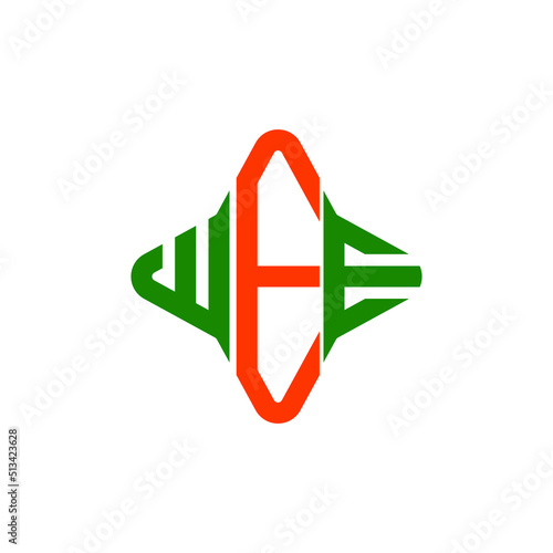 WEE letter logo creative design with vector graphic