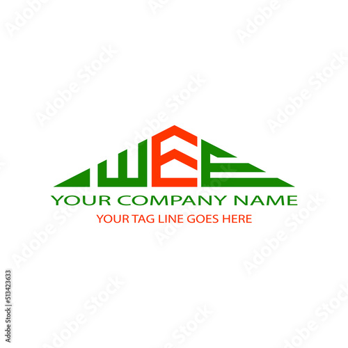 WEE letter logo creative design with vector graphic