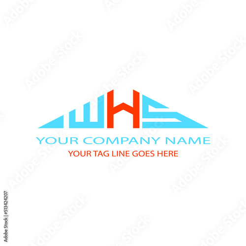 WHS letter logo creative design with vector graphic
