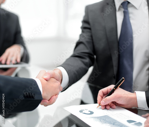 close up.handshake of business partners © ASDF