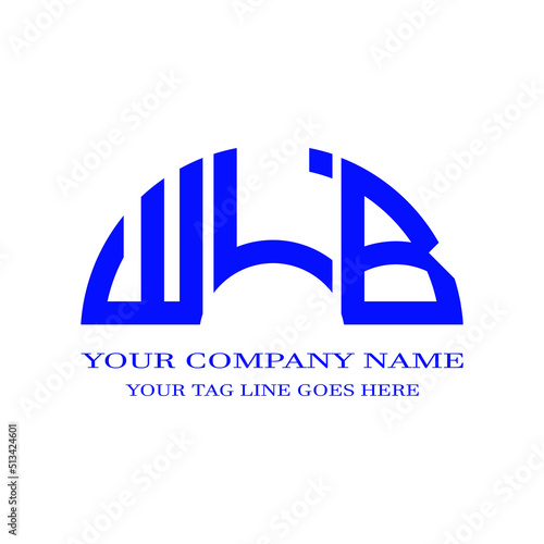 WLB letter logo creative design with vector graphic photo