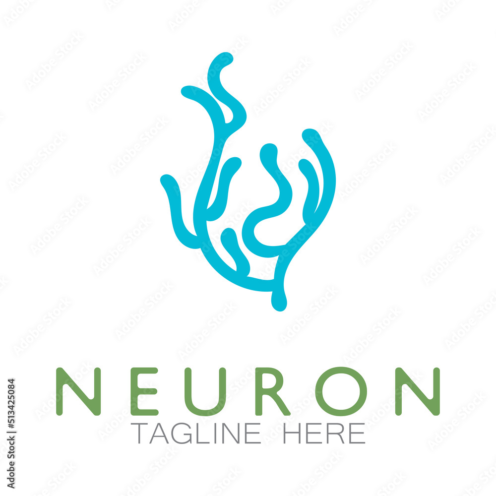 Neuron logo or nerve cell logo design,molecule logo illustration template icon with vector concept Neuron logo or nerve cell logo design,molecule logo illustration template icon with vector concept