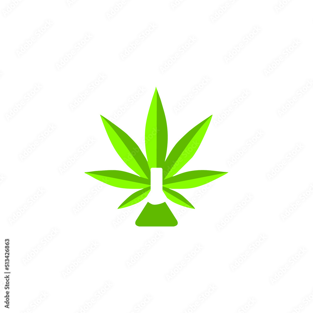 Fototapeta premium beaker with marijuana portion