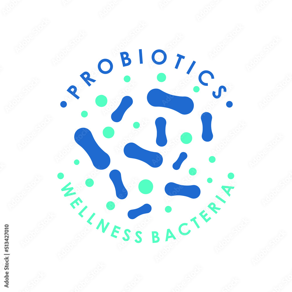 Contains probiotics vector icon label Contains probiotics vector icon label