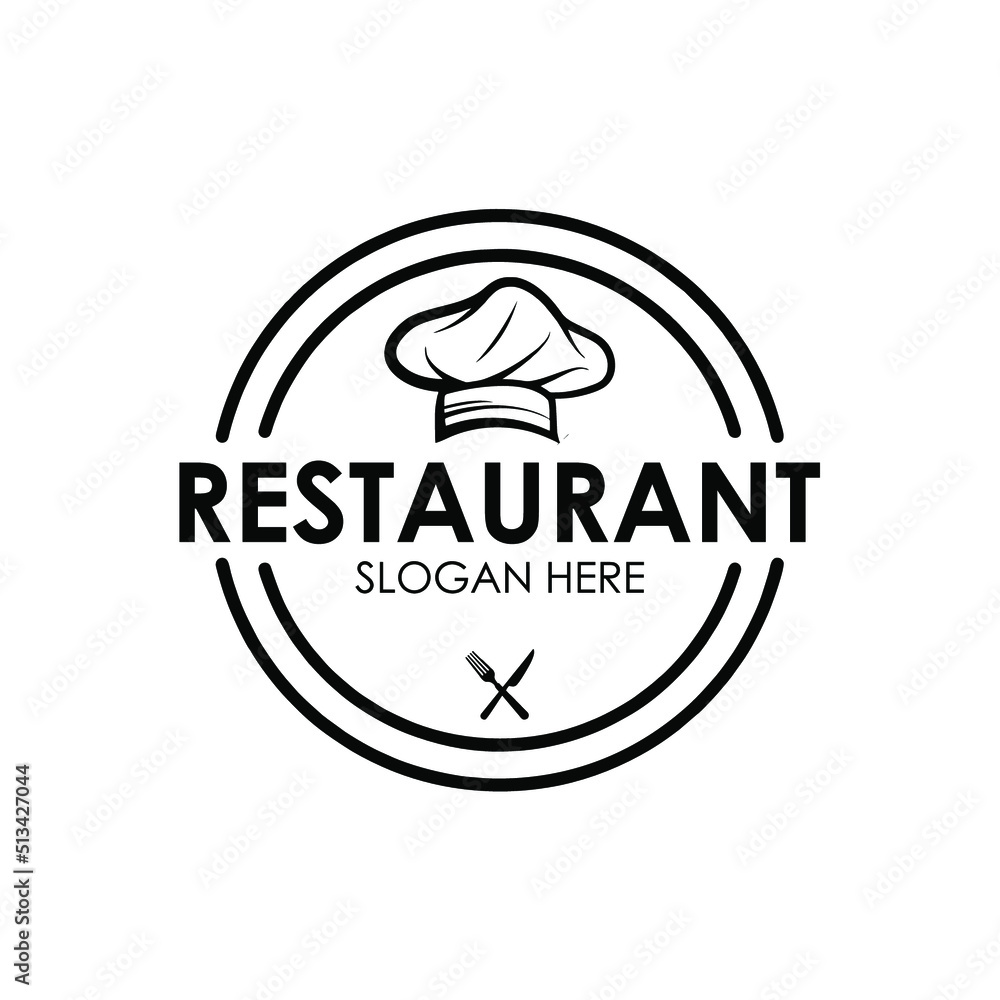 Chef Restaurant Logo Stock Illustrations Template Chef Restaurant Logo Stock Illustrations Template