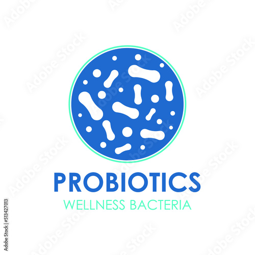 Contains probiotics vector icon label