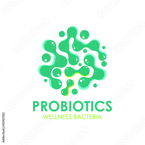 Contains probiotics vector icon label