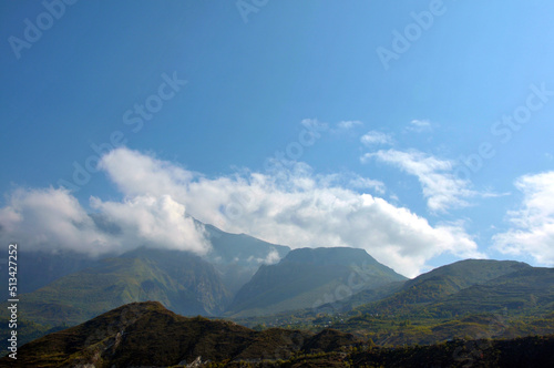 clouds over the mountains