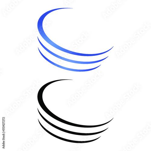 simple hurricane tornado logo vector icon