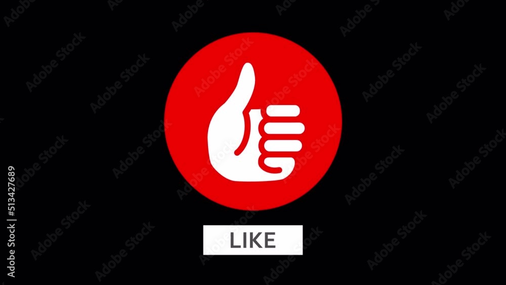 Like button animation for a video channel. Looped animation with a luma matte. Like button animation for a video channel. Looped animation with a luma matte.