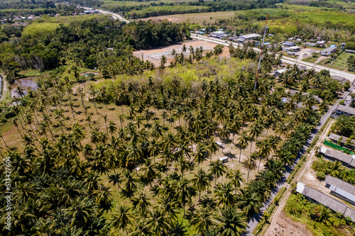 Aerial view of the shrimp pond.   The Shrimp farming in thailand 