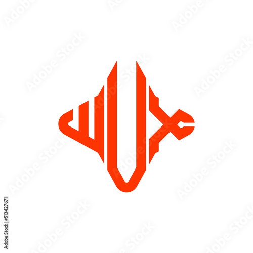 WUX letter logo creative design with vector graphic photo