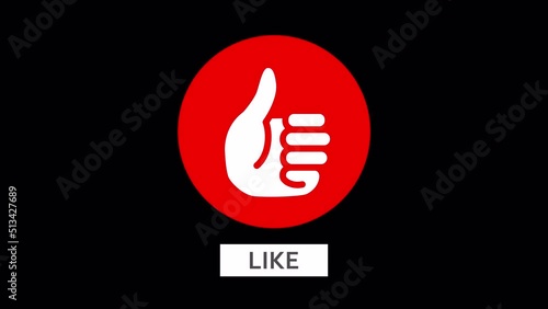Like button animation for a video channel. Looped animation with a luma matte.