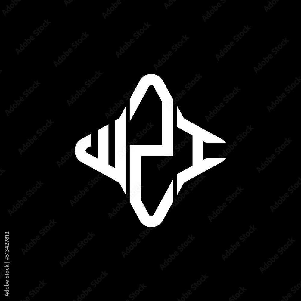 WZI letter logo creative design with vector graphic - obrazy, fototapety, plakaty 