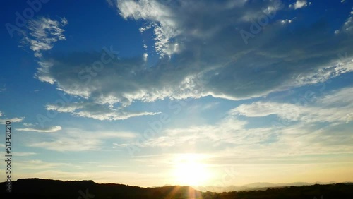 夕暮れのタイムラプス